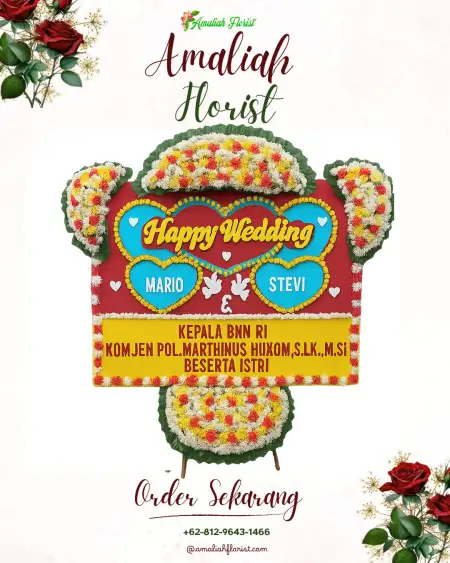 Papan Bunga Pernikahan Parungmulya